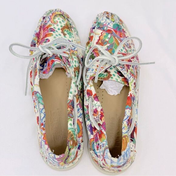 Sebago Colorful Canvas Dockside Deck Shoes in Grand Bazaar Print - Picture 10 of 15